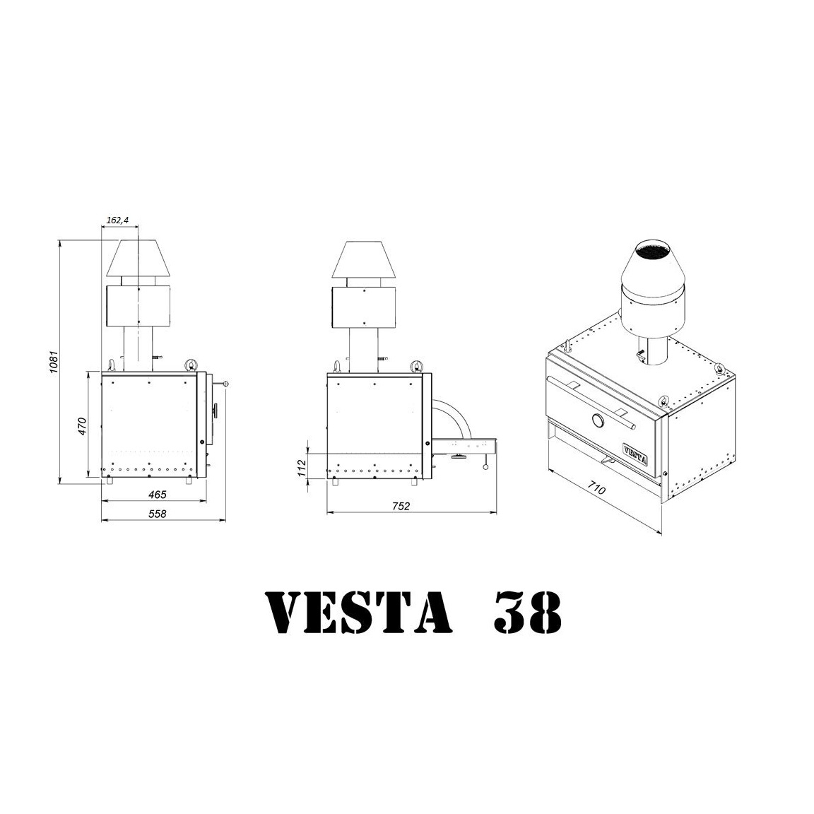 картинка Печь Мангал Vesta 38