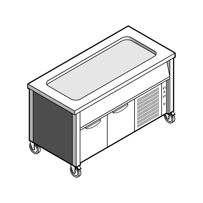 картинка Прилавок EMAINOX EAPR 12 8035327 с охлаждаемой поверхностью на нейтральном шкафу 
