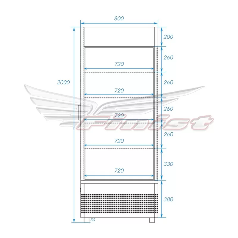 Вертикальная холодильная витрина FINIST POLINA P-3