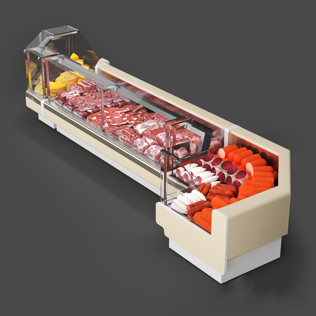 картинка Витрина холодильная Brandford AURORA SQ открытый угол 90 вентилируемая