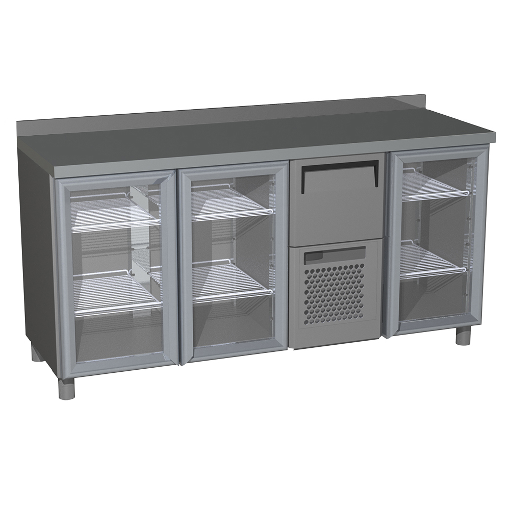 Холодильный барный стол T57 M3-1-G X7 9006/9005 (BAR-360С Carboma)