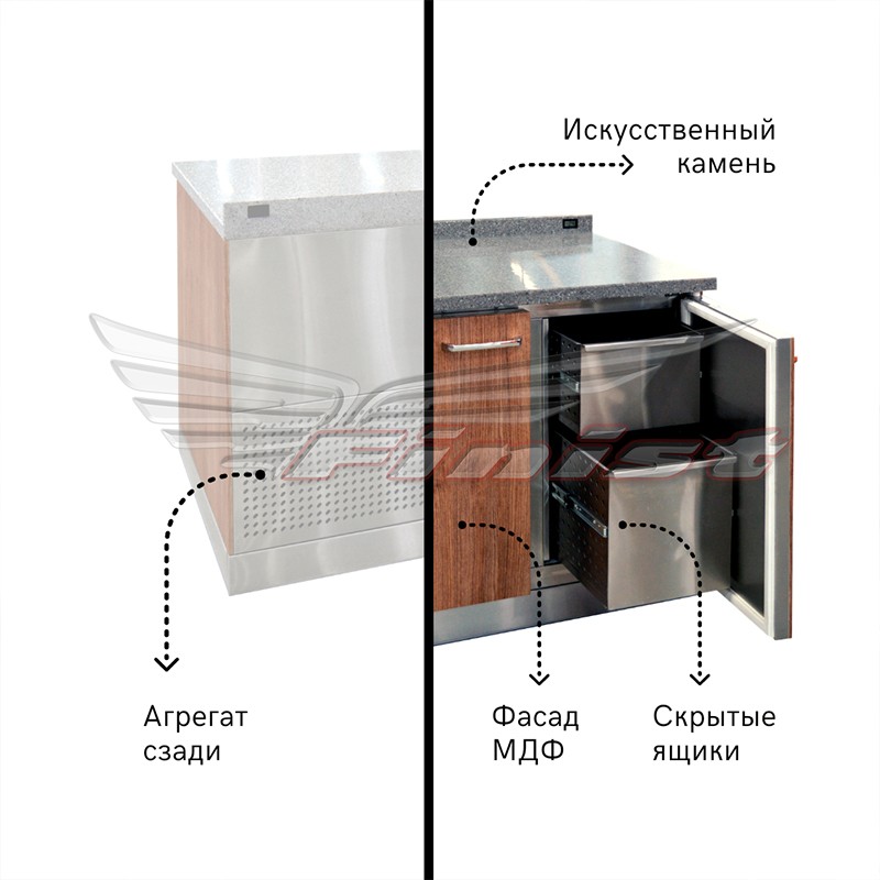 картинка Стол холодильный Finist СХСз-700-4 задний агрегат 1720x700x850 мм