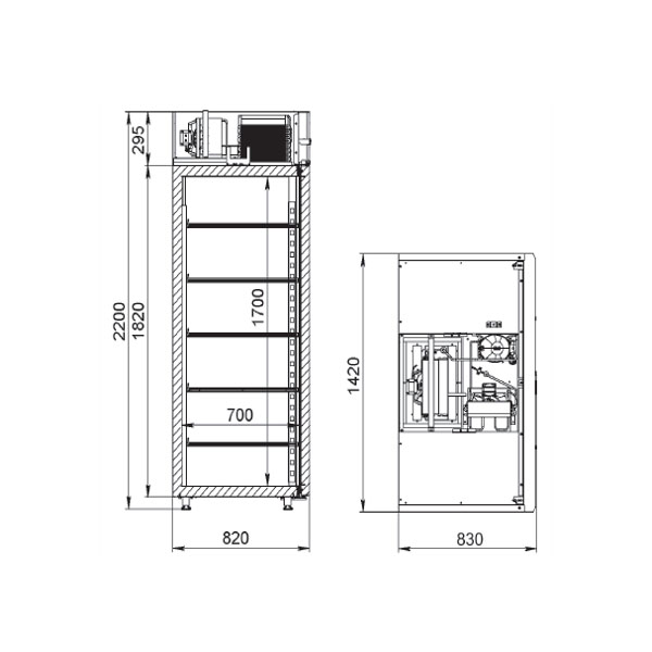 картинка Шкаф холодильный ARKTO V1.4 GLDc с канапе