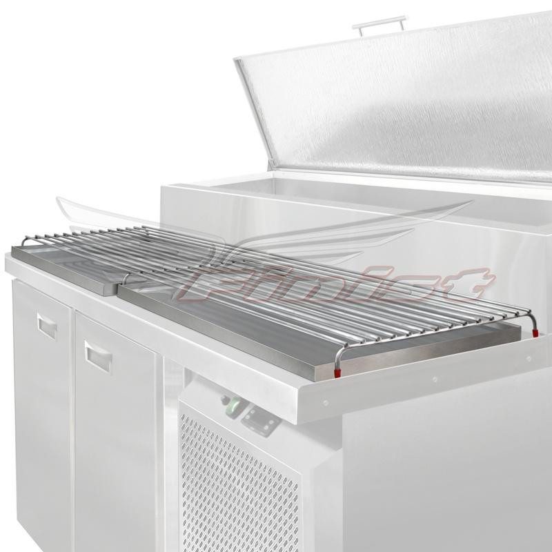 Холодильный стол для пиццы FINIST СХСнпцг-800-4, гранит, нижний агрегат 1900x800x1060