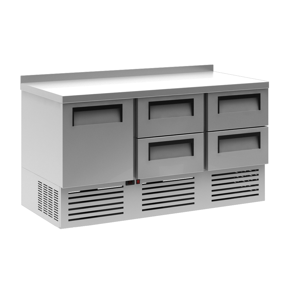Холодильный стол T70 M3GN-2 9006/9005 (Полюс) 1 дверь 4 ящика