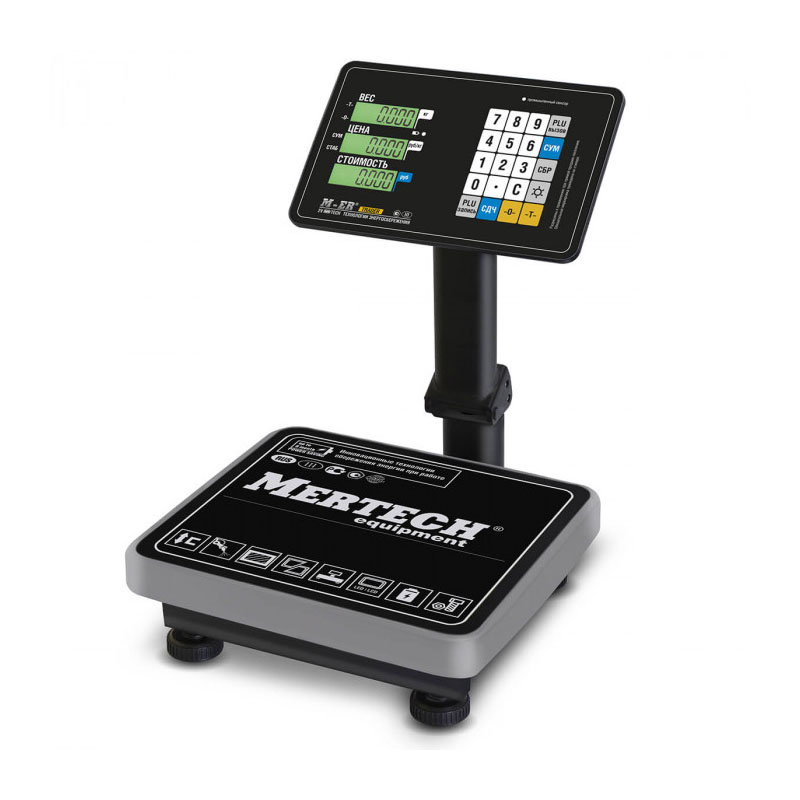 Торговые весы Mertech M-ER 333 ACPU-32.5 с расчетом стоимости LCD