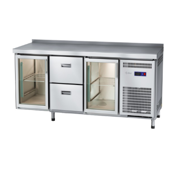 Стол холодильный Abat СХН-70-02 (дверь-стекло, ящики 1/2, дверь-стекло)