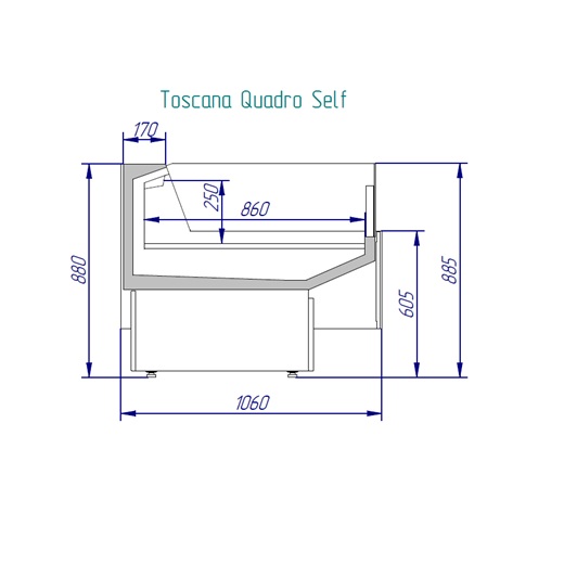 Прилавок холодильный Italfrigo Toscana Q Self 3750