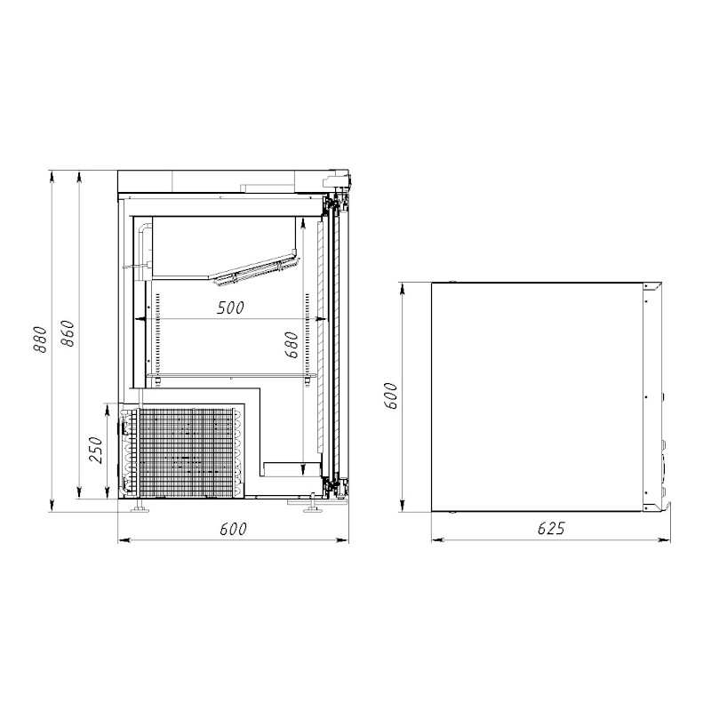 Шкаф холодильный ARKTO DV0.13-G