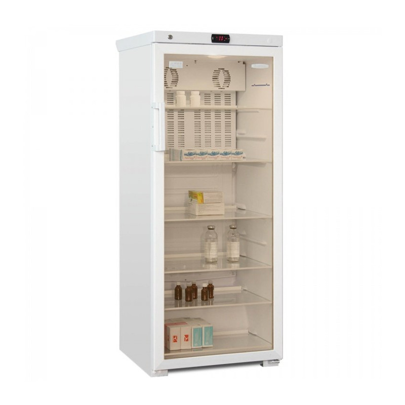 Фармацевтический холодильник Бирюса-280S-G со стеклянной дверью