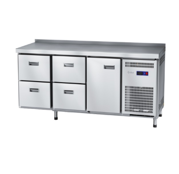 Стол холодильный Abat СХН-60-02 (ящики 1/2, ящики 1/2, дверь)