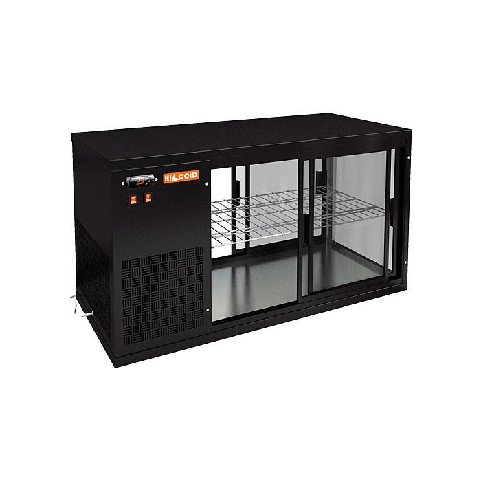 Настольная холодильная витрина сквозная HICOLD VRL T 1300 L Bronze / Beige / Brown / Black
