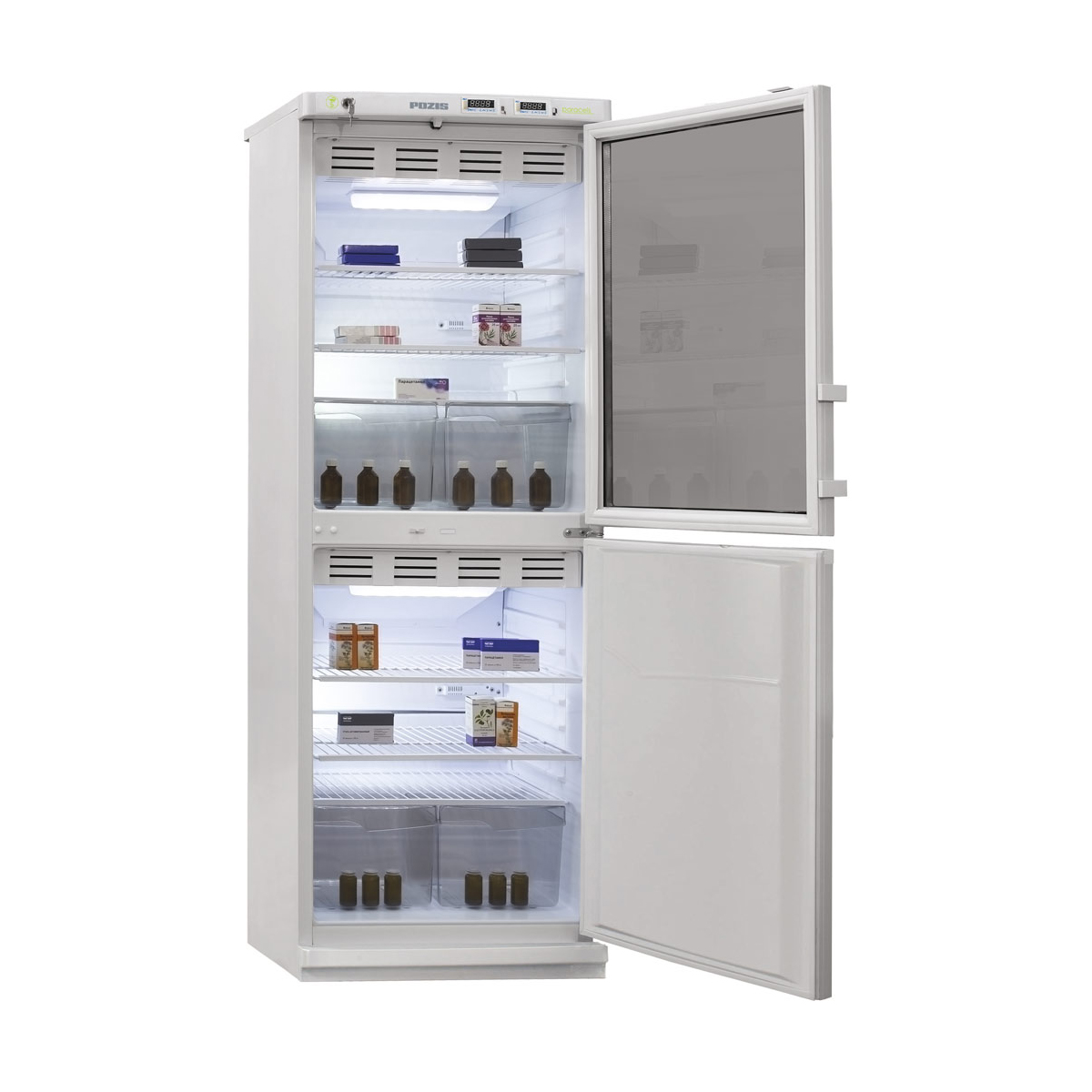 Холодильник фармацевтический двухкамерный "POZIS" ХФД-280-1 ТС/метал