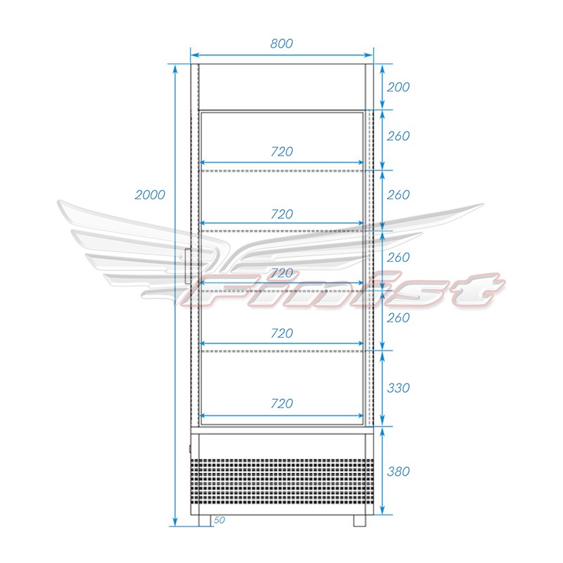 Вертикальная холодильная витрина FINIST POLINA P-2