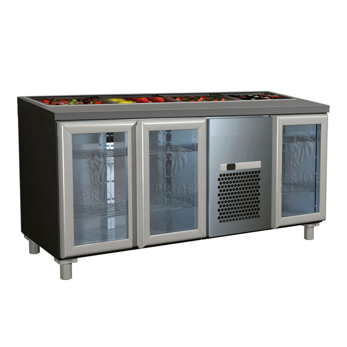 Холодильный стол для салатов T70 M3sal-1-G 9006/9005 (SL 3GNG Полюc)