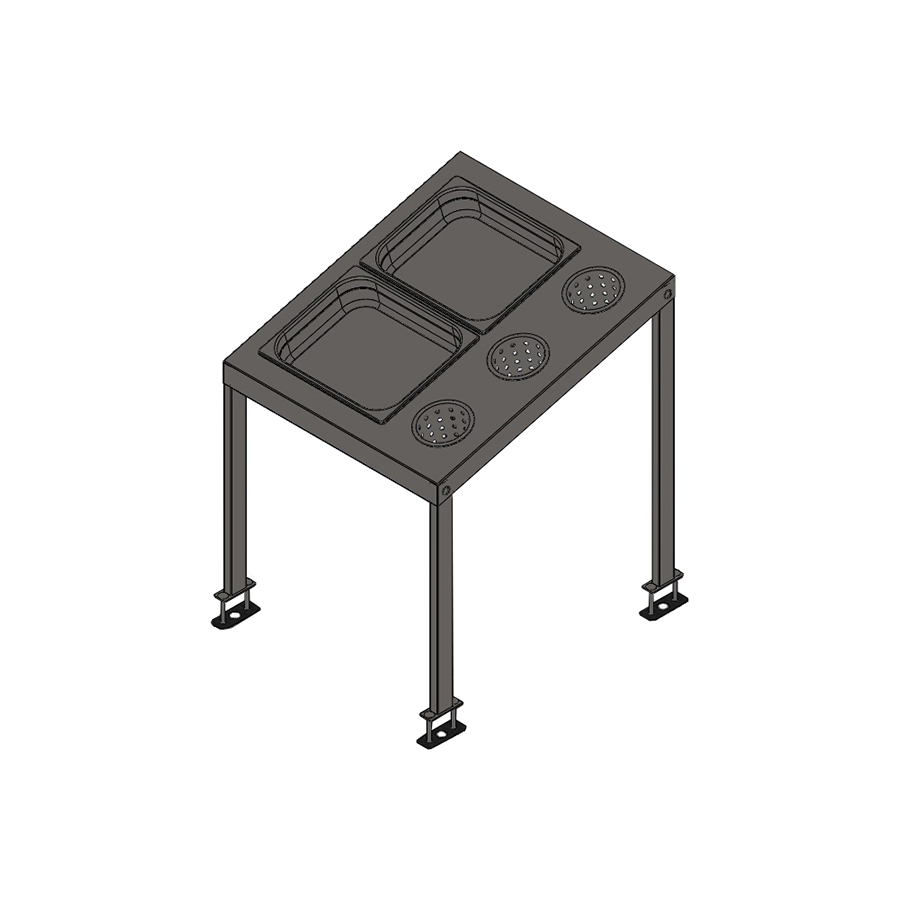 Прилавок-диспенсер для столовых приборов встраиваемый ЧТТ RD10МD Drop In