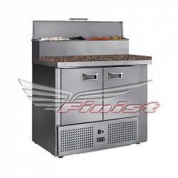 картинка Стол холодильный для пиццы Finist СХСнпцг-700-2, гранит, нижний агрегат 1000х700х850 мм