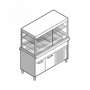 картинка Витрина холодильная EMAINOX VTRPA 12 8035237 с охлаждаемой поверхностью на шкафу