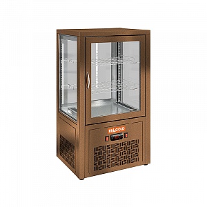 картинка Настольная сквозная холодильная витрина HICOLD VRC T 70 Bronze / Beige / Brown / Black