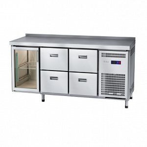 картинка Стол холодильный Abat СХС-70-02 (дверь-стекло, ящики 1/2, ящики 1/2)