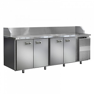 картинка Холодильный стол для пиццы FINIST СХСпцб-700-4 с бортом 2300x700x1050