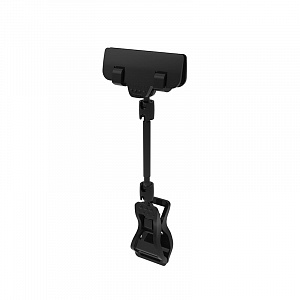 картинка Ценникодержатель на прищепке универсальный с узким зажимом FX-CLAMP-SLIM на ножке 50 мм, черный EPG