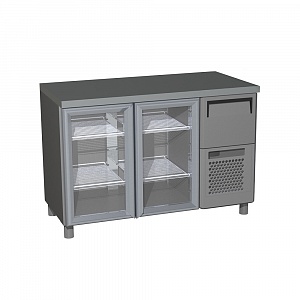 картинка Холодильный барный стол T57 M2-1-G X7 9006-1(2)9 (BAR-250С Carboma)