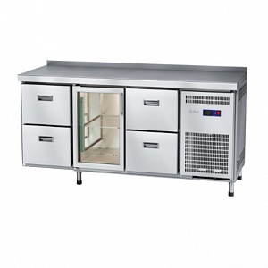 картинка Стол холодильный Abat СХН-60-02 (ящики 1/2, дверь-стекло, ящики 1/2)