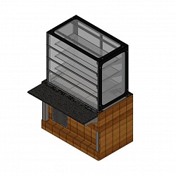 картинка Витрина холодильная (стеклопакет) с дверками раздачи (3 полки) ЧТТ RC73AS Capital